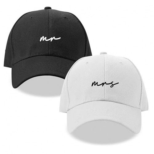 Black White Mr Mrs Couple Gifts Baseball Cap Set of 2 Black White Mr Mrs Couple Gifts Baseball Cap Set of 2