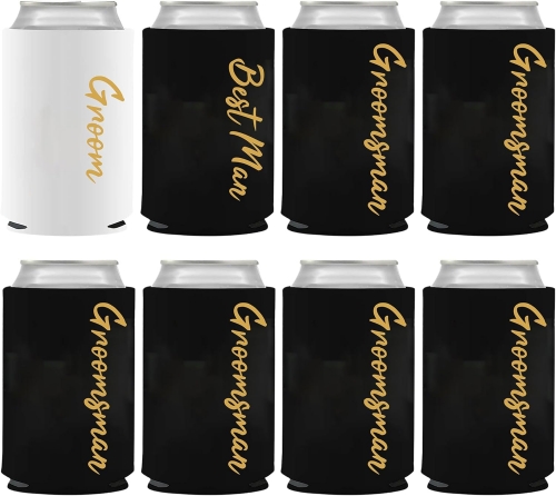 GroomBrideGifts Wholesale Bachelor Party Favors Can Cooler Sleeves Beer Can for Party Decorations(WORD-H) GroomBrideGifts Wholesale Bachelor Party Favors Can Cooler Sleeves Beer Can for Party Decorations(WORD-H)