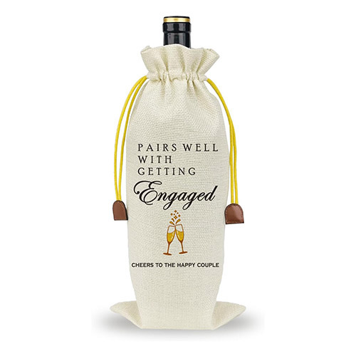 Engagement Wine Gift Bag For Getting Married Reusable Wine Bag Engagement Wine Gift Bag For Getting Married Reusable Wine Bag